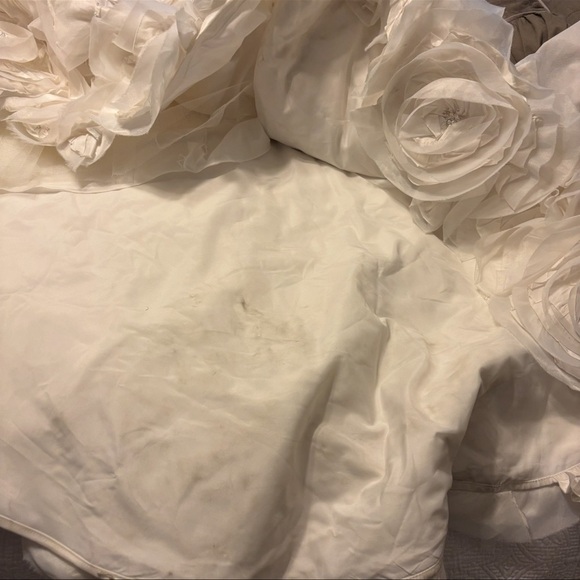 GALINA Signature Ivory Wedding Gown 16W crystals shoulder straps good condition - Picture 14 of 16